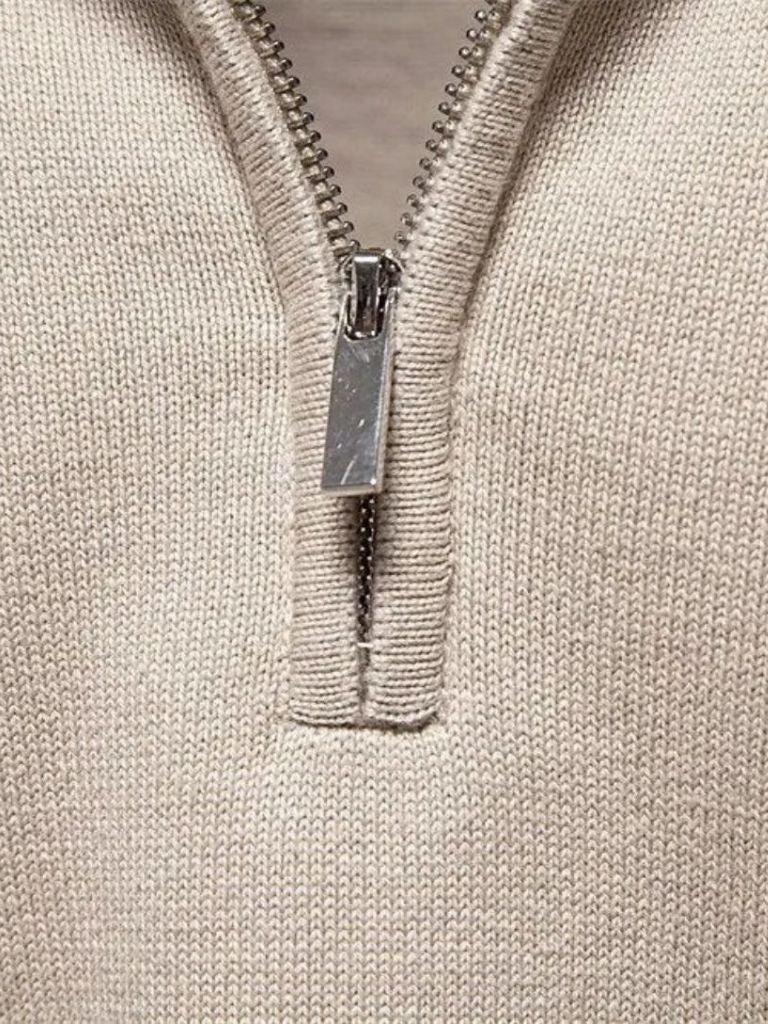 Men’s Knit Cardigan Sweater – Half Zip Knitwear Casual Everyday Knitwear