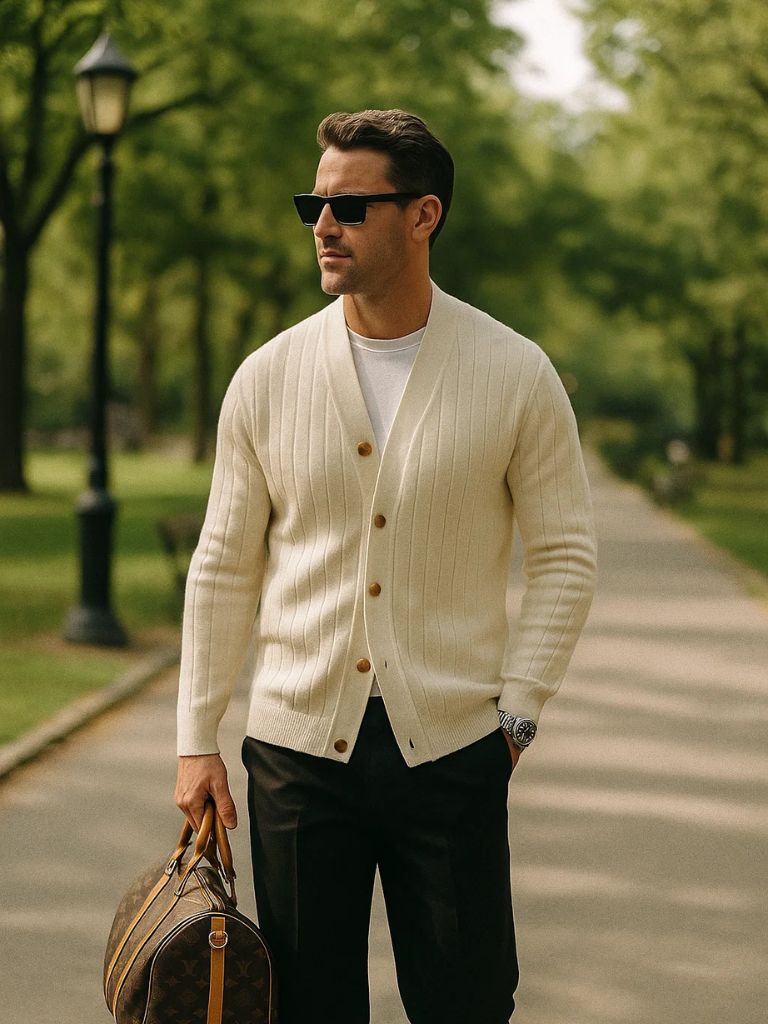 Men’s Cardigan Sweater – Casual Everyday Knitwear