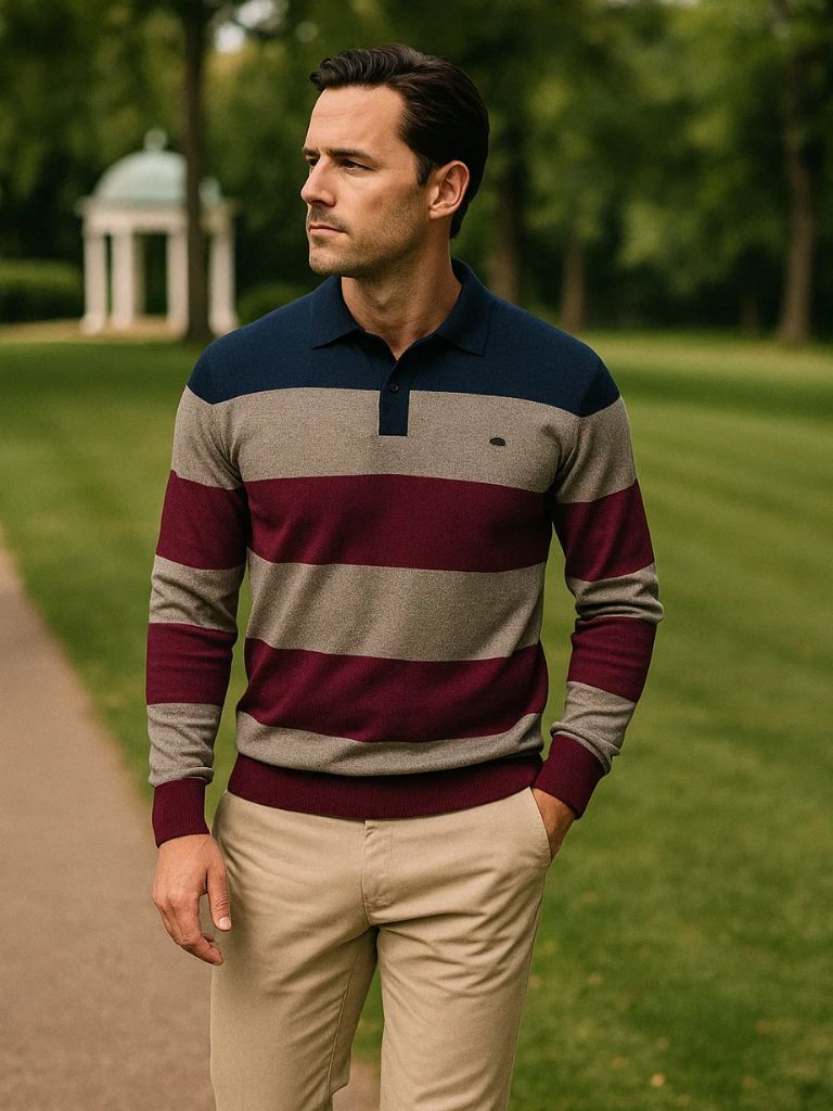 Men’s Knit Sweater – Color Half Zip Casual Everyday Knitwear
