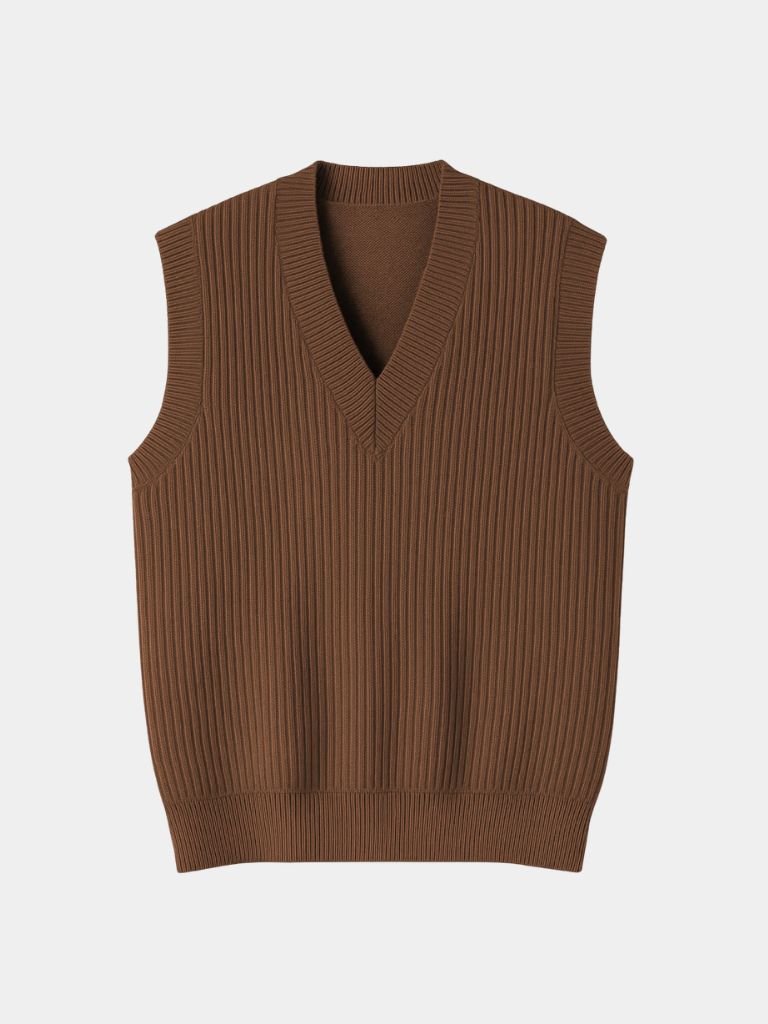 Men’s Knit Sweater – Vest Waistcoat Casual Everyday Knitwear