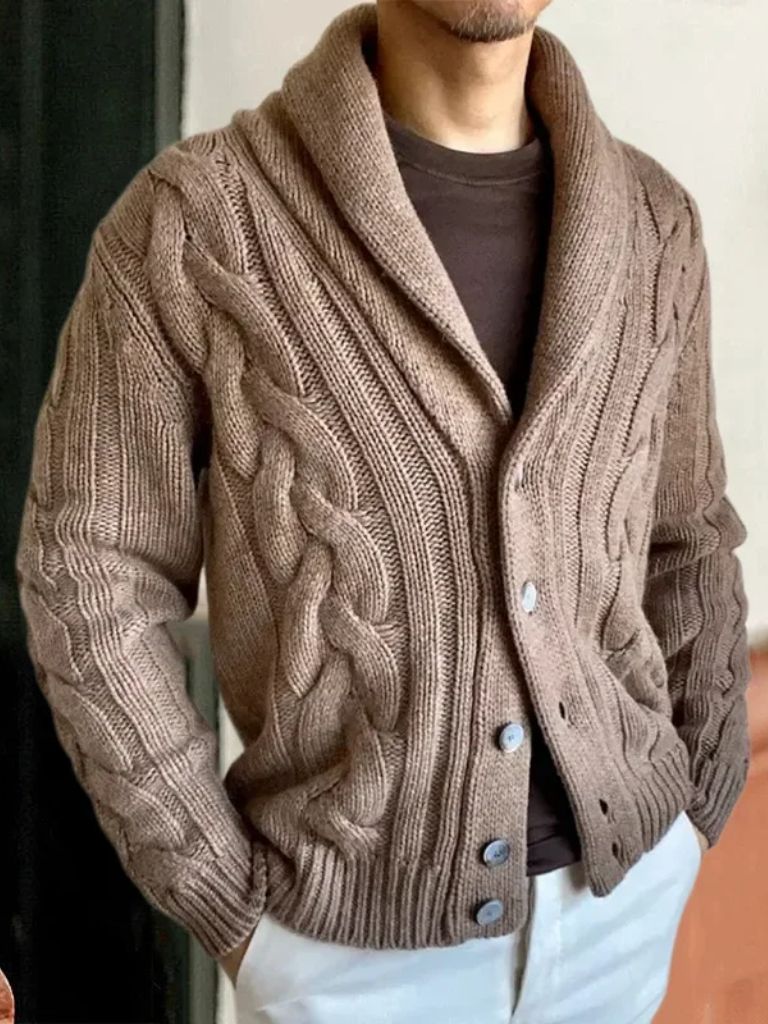 Men’s Knit Cardigan Sweater – Knitted Casual Everyday Knitwear