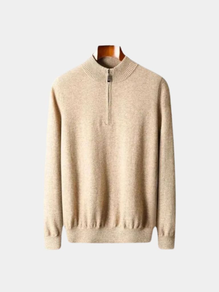 Men’s Knit Sweater – Merino Half Zip Casual Everyday Knitwear