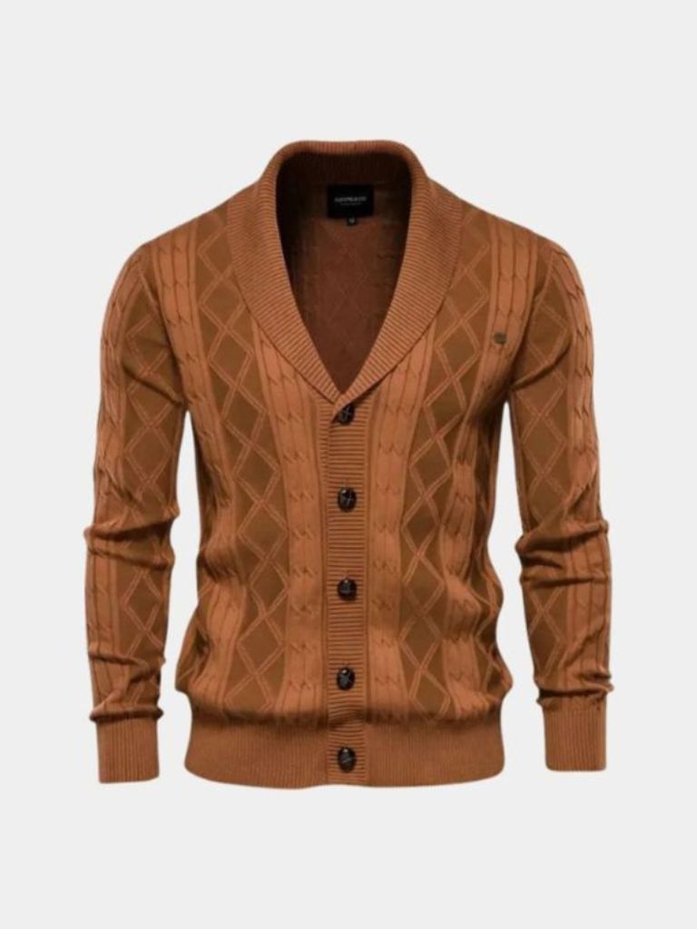 Men’s Cardigan Sweater – Minimalist Casual Everyday Knitwear