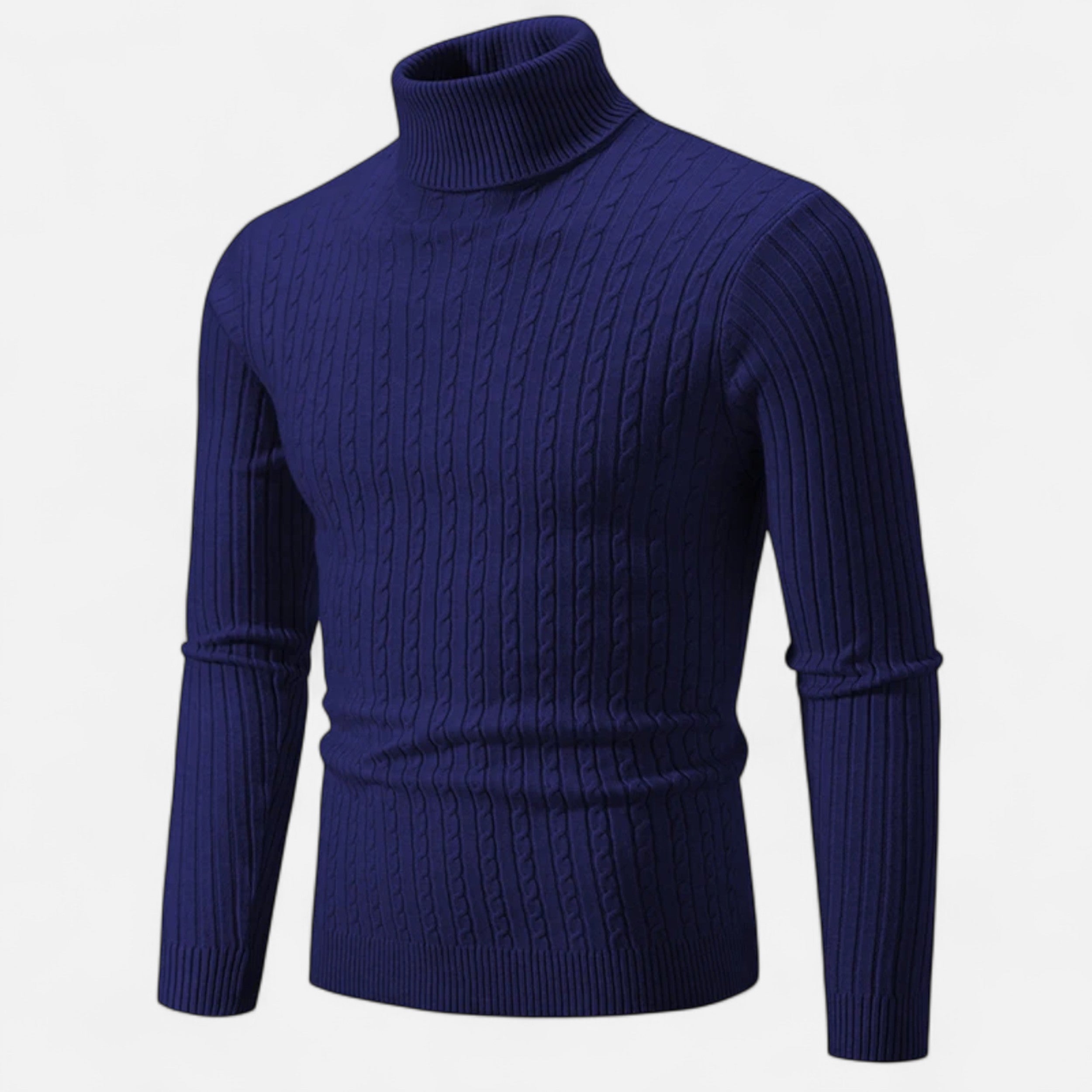 Men’s Wool Turtleneck – High Neck Winter Elegance