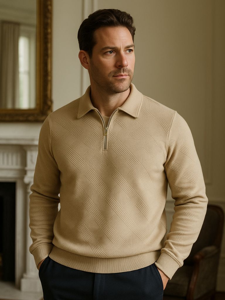 Men’s Knit Sweater – Sandmoor Luxe Casual Everyday Knitwear