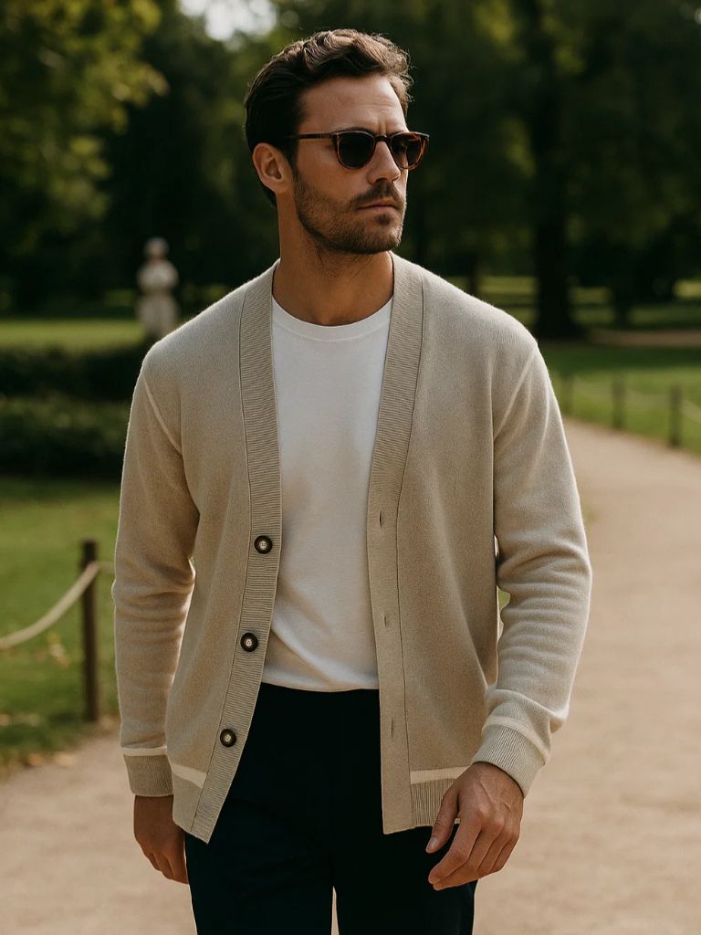 Men’s Cardigan Sweater – Soft Casual Everyday Knitwear
