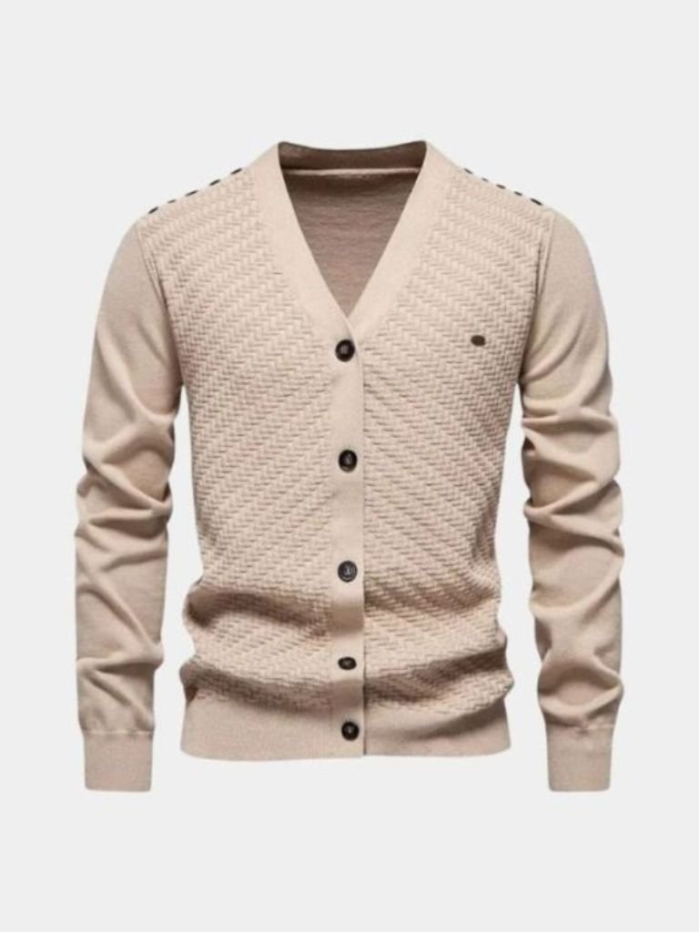 Men’s Knit Cardigan Sweater – Neck Knitwear Casual Everyday Knitwear