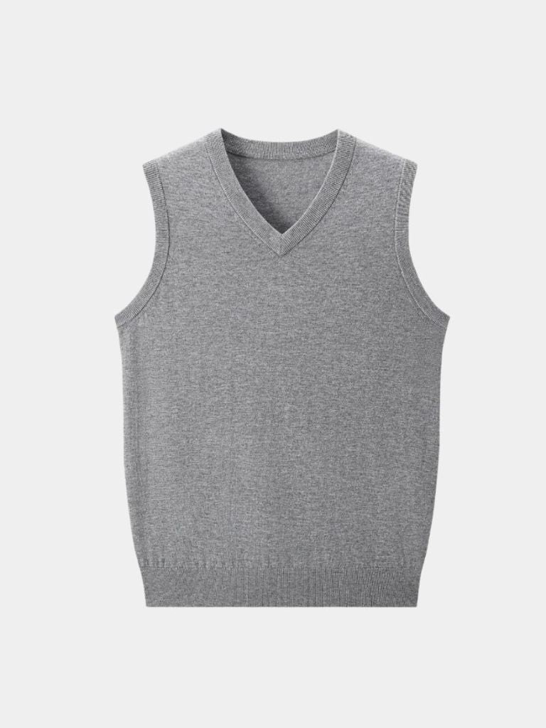 Men’s Cashmere Sweater – Neck Vest Soft Luxury Knit