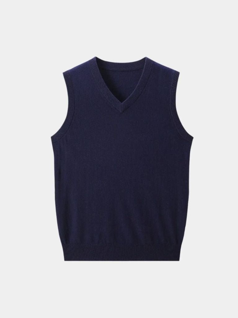 Men’s Cashmere Sweater – Neck Vest Soft Luxury Knit