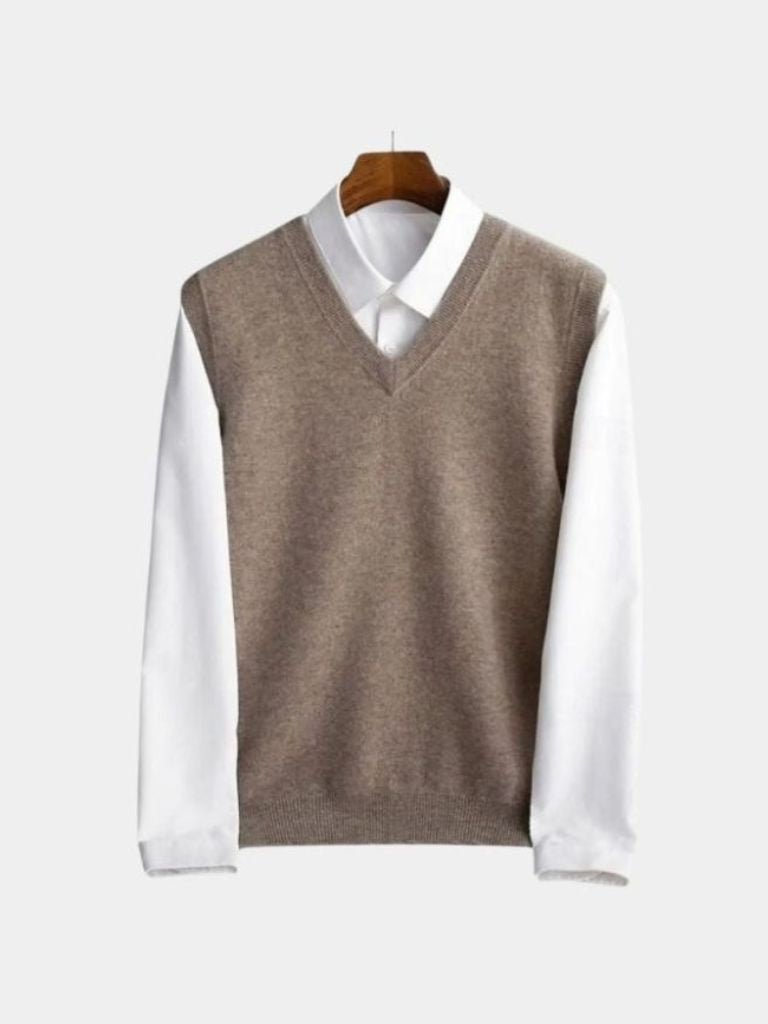 Men’s Knit Sweater – Merino Wool Vest Casual Everyday Knitwear