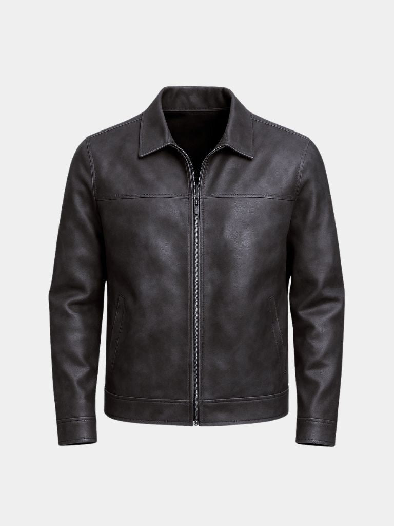 Men’s Leather Jacket – Regent Estate Classic Moto Style