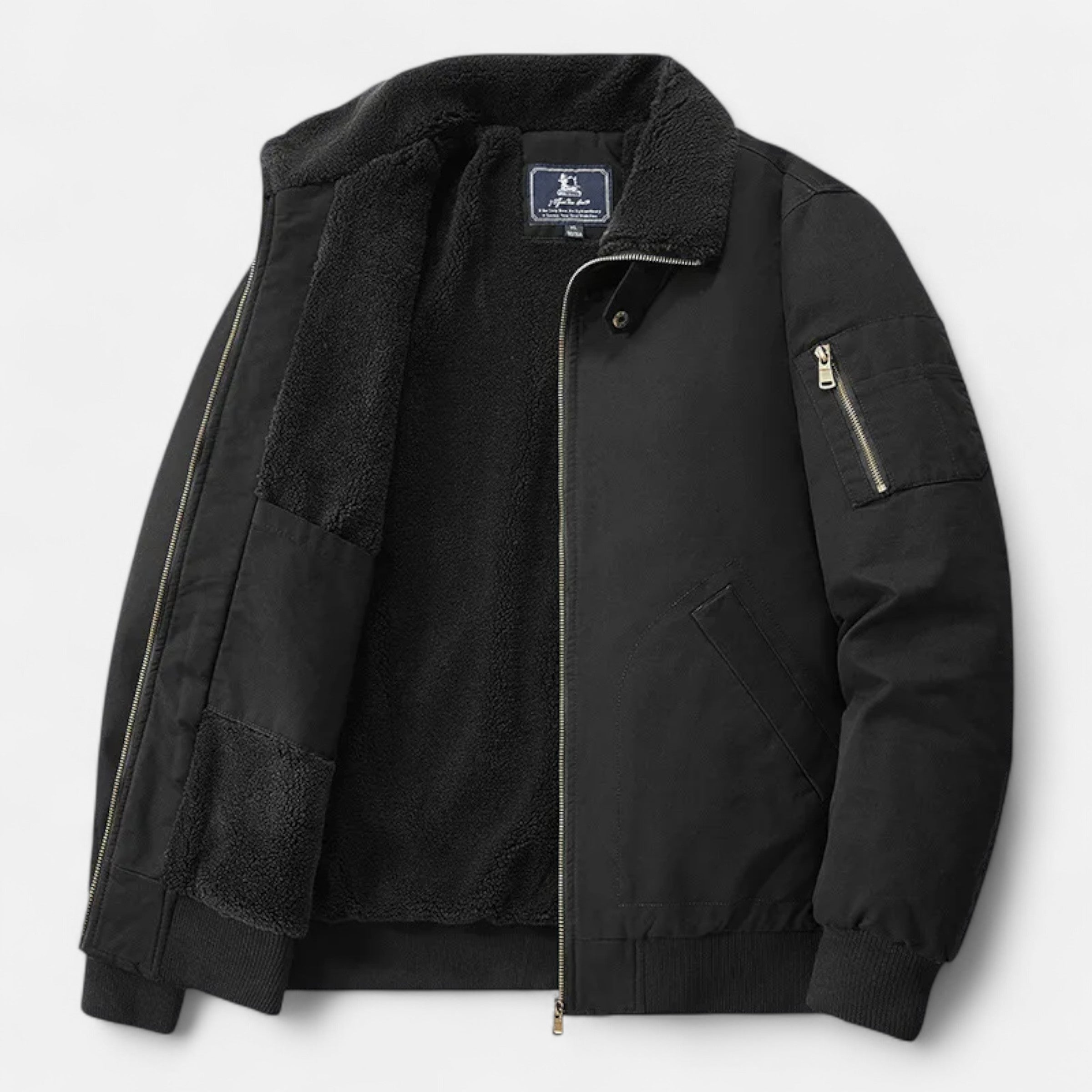 Men’s Casual Jacket – Refined Cotton & Lambswool Blend