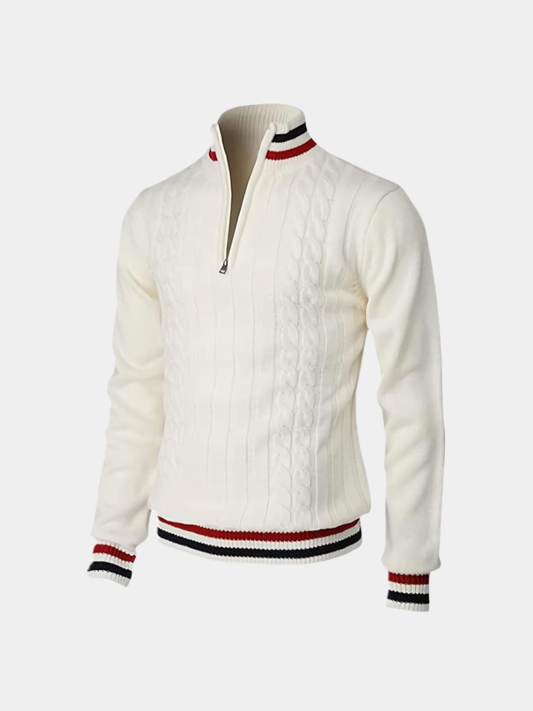 Men’s Knit Sweater – Essential Half Zip Casual Everyday Knitwear