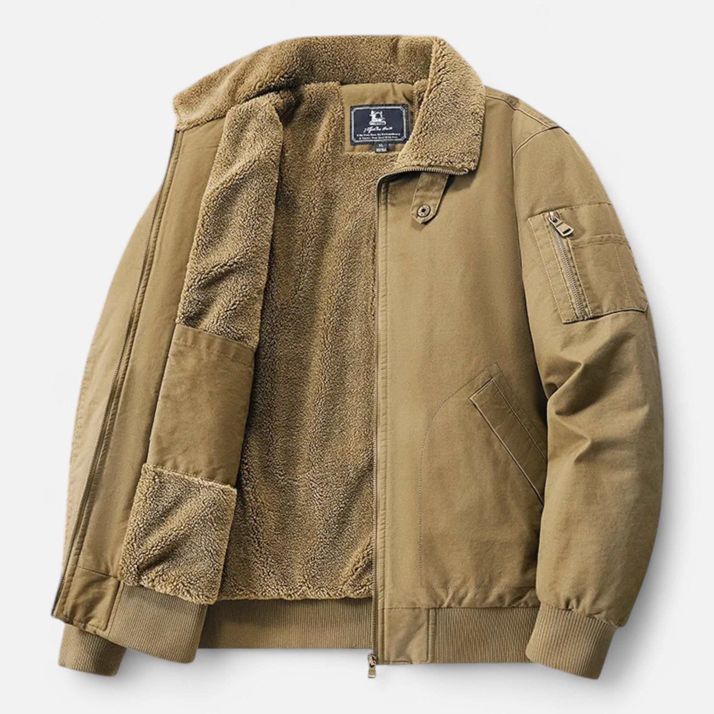 Men’s Casual Jacket – Refined Cotton & Lambswool Blend