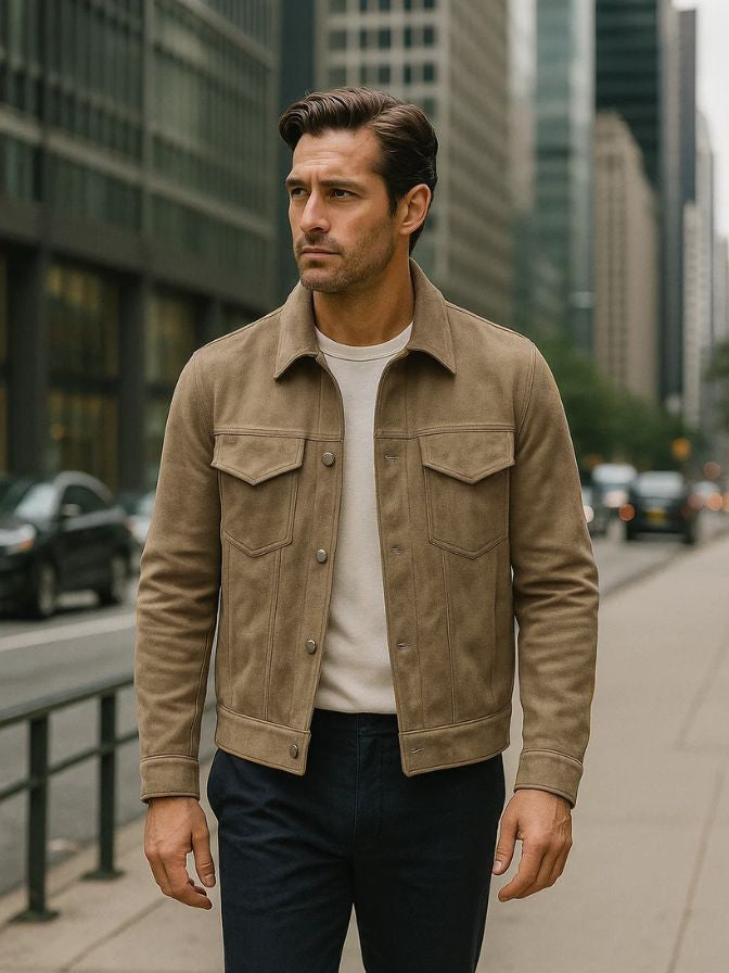 Men’s Aviator Jacket – Laurent Vintage Flight Style