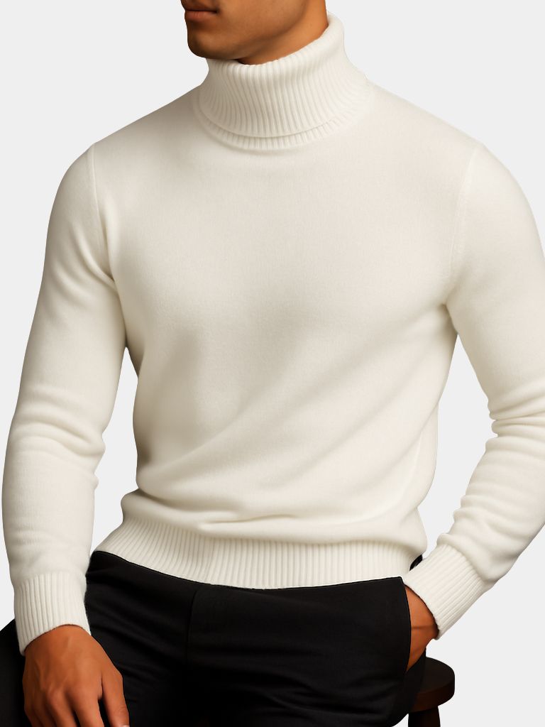 Men’s Sweater – Aurelius Wool Turtleneck Modern Everyday Design