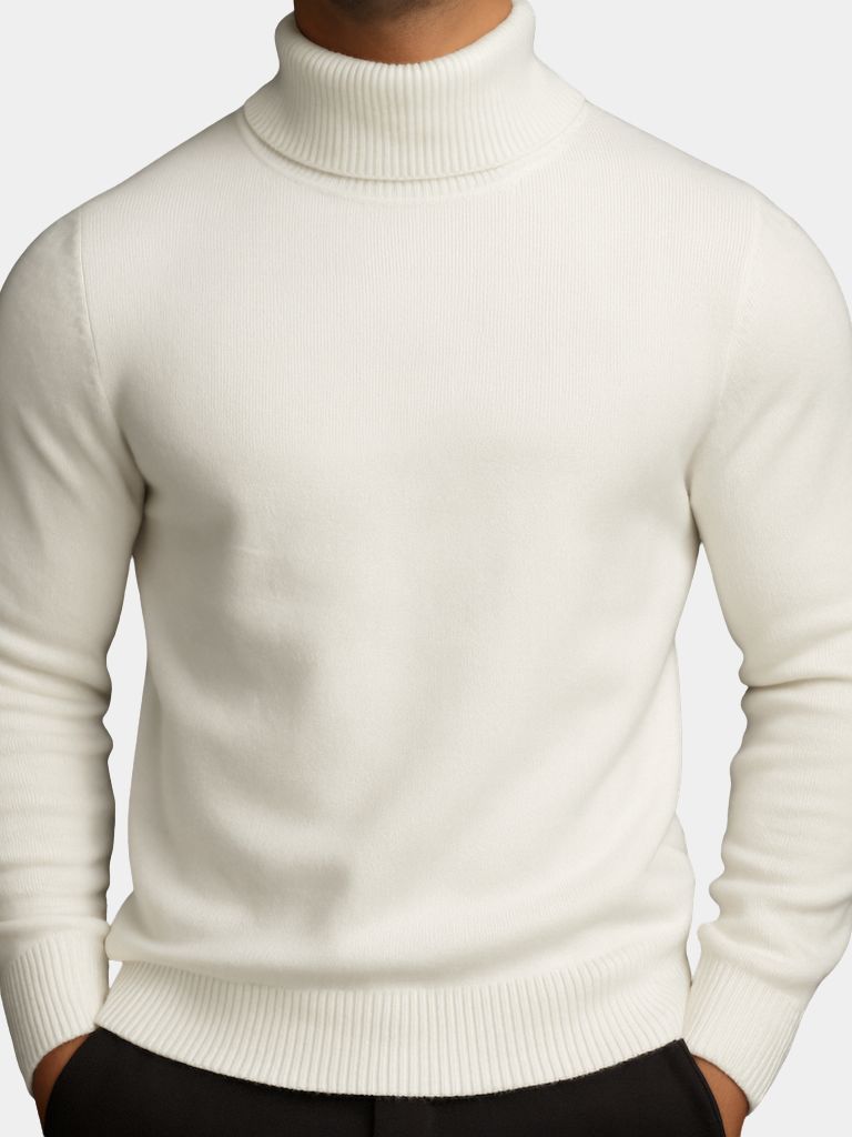 Men’s Sweater – Aurelius Wool Turtleneck Modern Everyday Design
