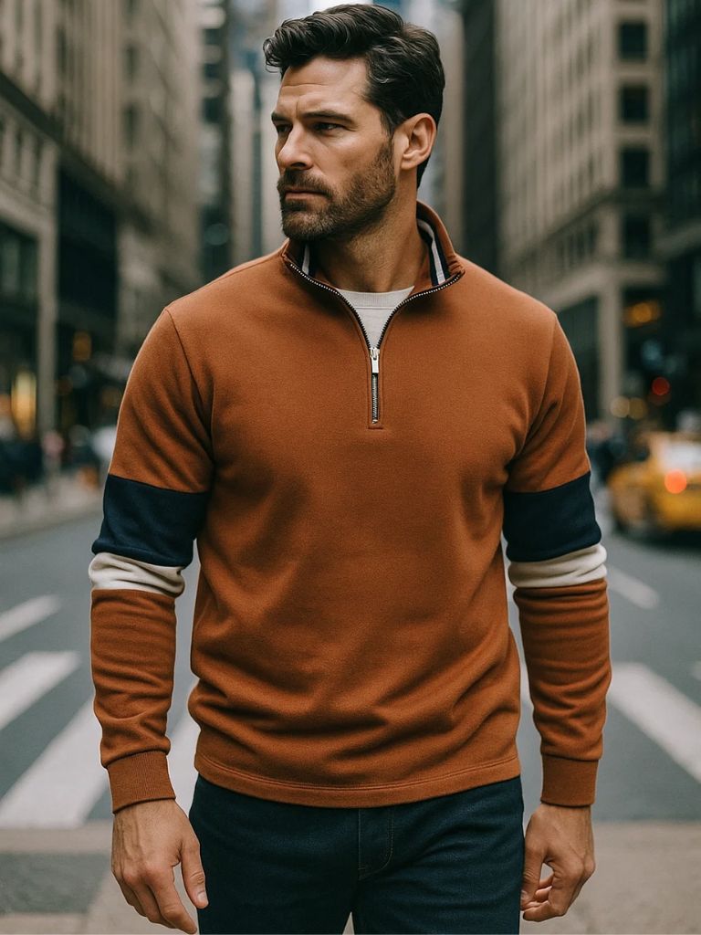 Men’s Knit Sweater – Zip Sweatshirt Pullover Casual Everyday Knitwear