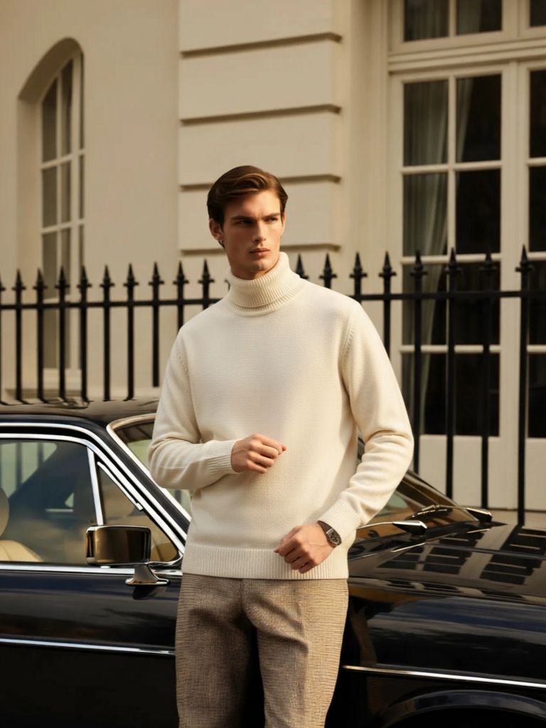 Men’s Jacket – Aurelius Wool Turtleneck Modern Everyday Design