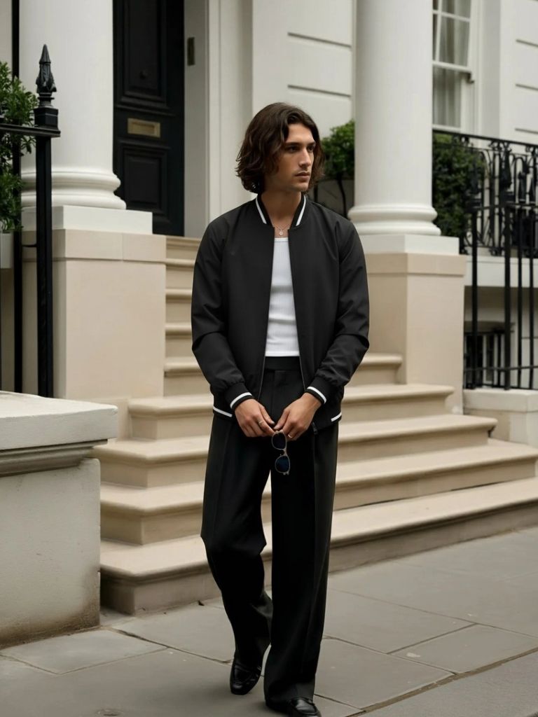 Men’s Bomber Jacket – Baseball Modern Streetwear Fit