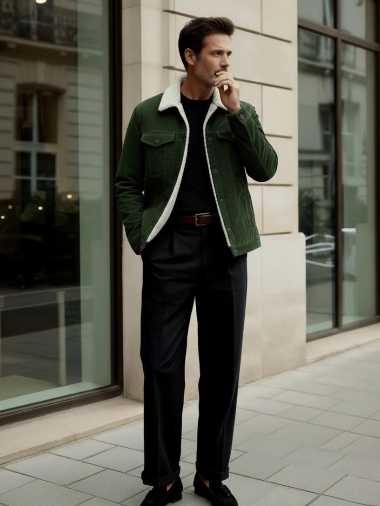Men’s Sherpa Jacket – Heritage Fleece-Lined Warmth