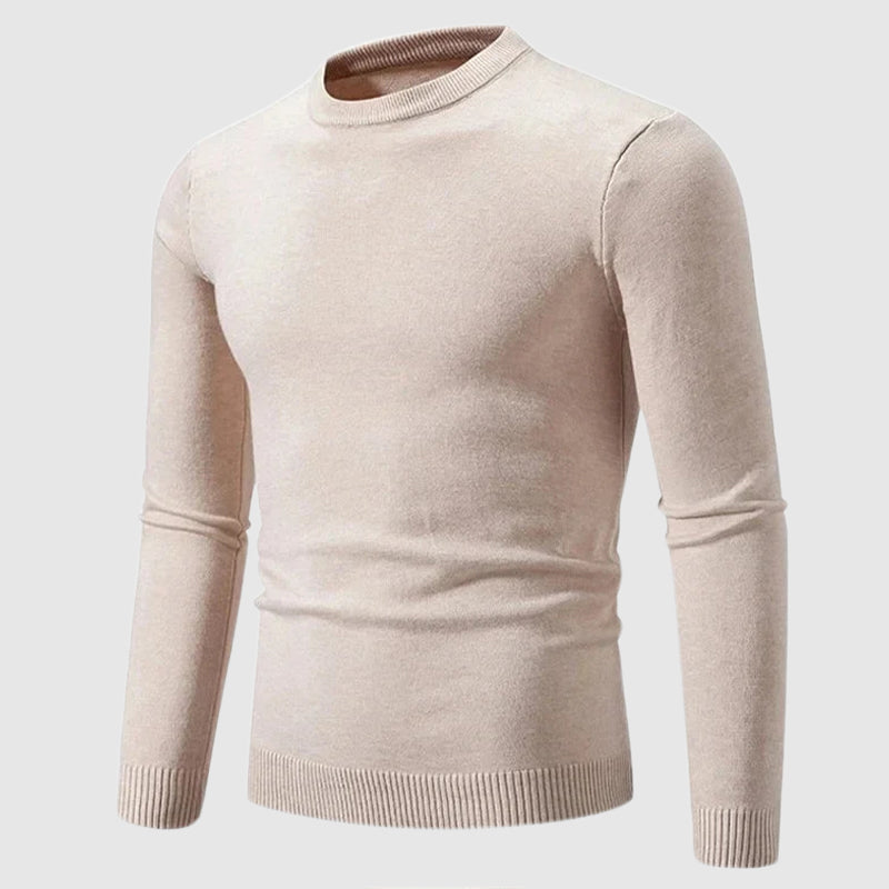 Men’s Tailored Crewneck Sweater – Signature Knit Design
