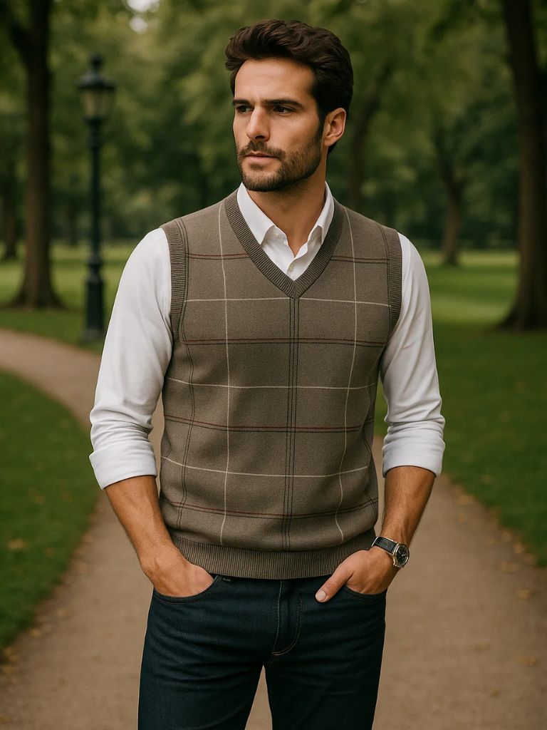 Men’s Jacket – Academic Checkered Kinit Modern Everyday Design