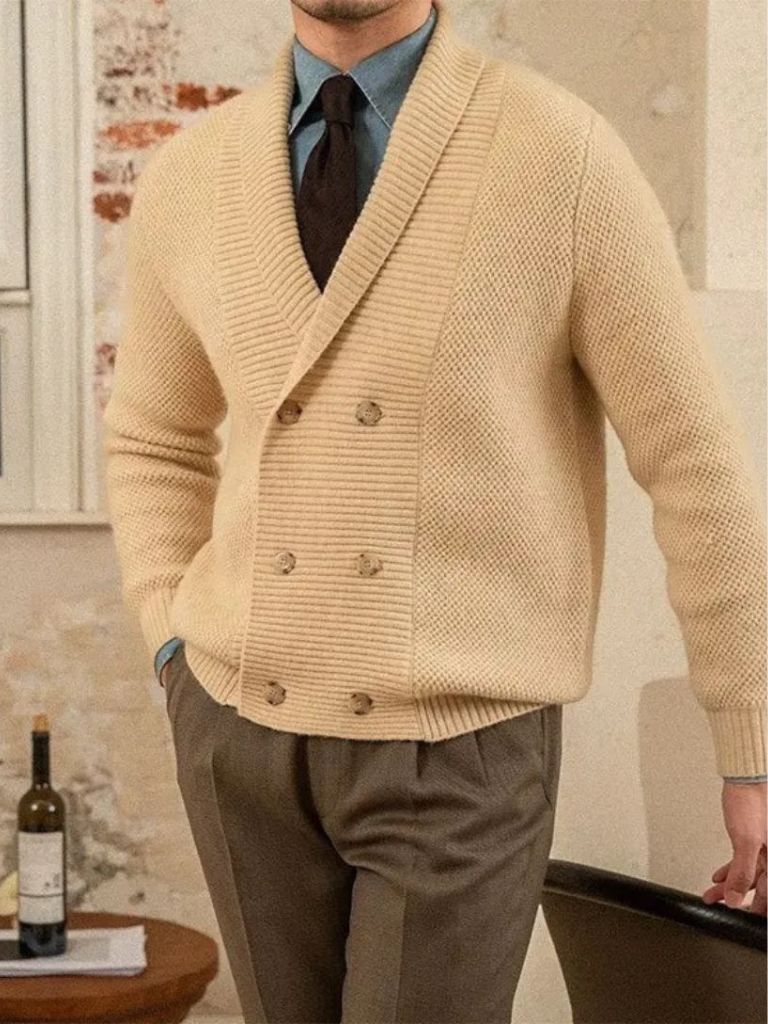 Men’s Cardigan Sweater – British Elegant Casual Everyday Knitwear