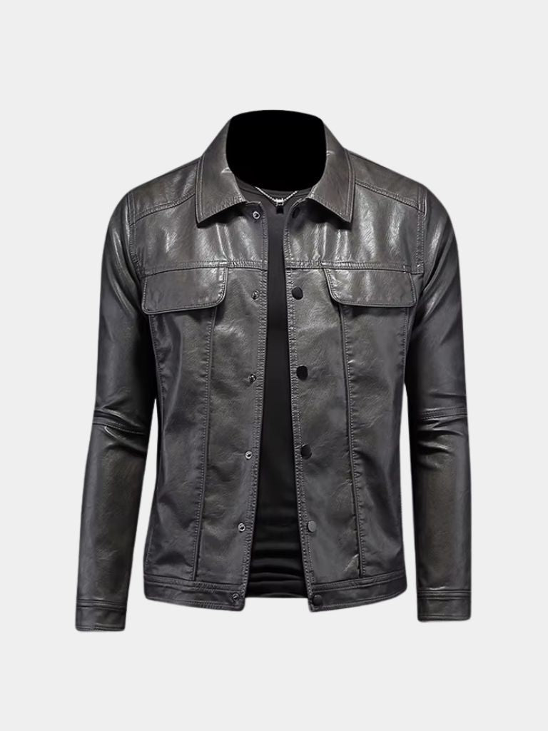 Men’s Leather Jacket – Bronze Rebel Classic Moto Style
