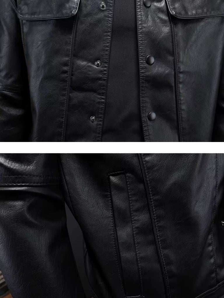 Men’s Leather Jacket – Bronze Rebel Classic Moto Style