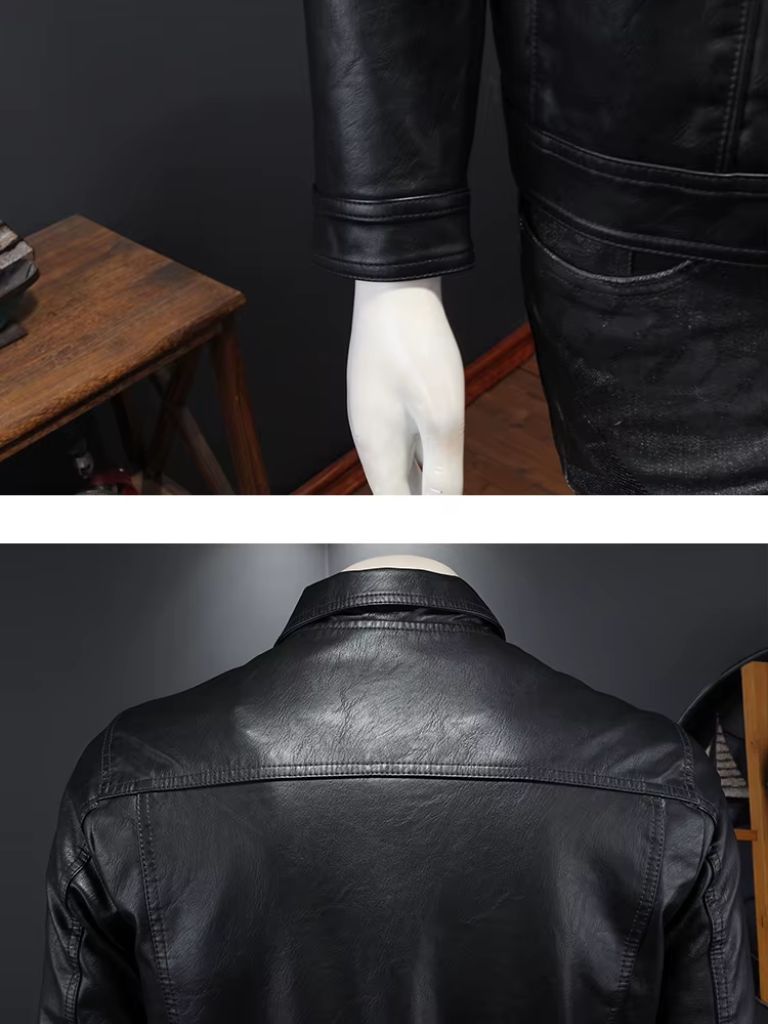 Men’s Leather Jacket – Bronze Rebel Classic Moto Style