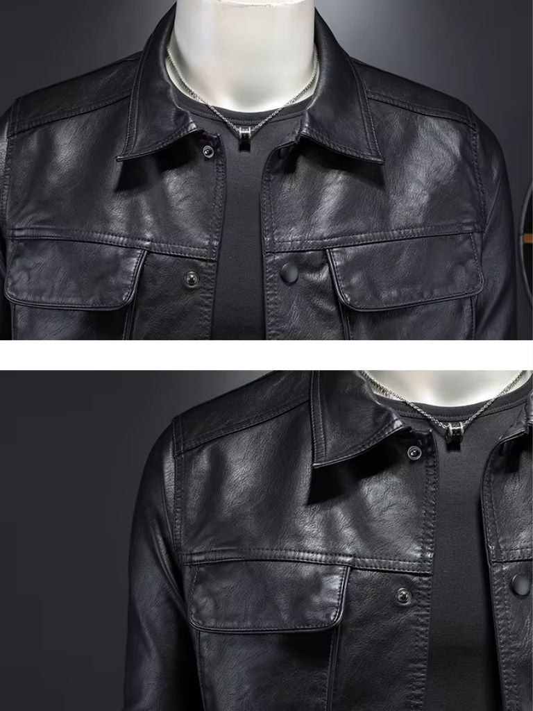 Men’s Leather Jacket – Bronze Rebel Classic Moto Style