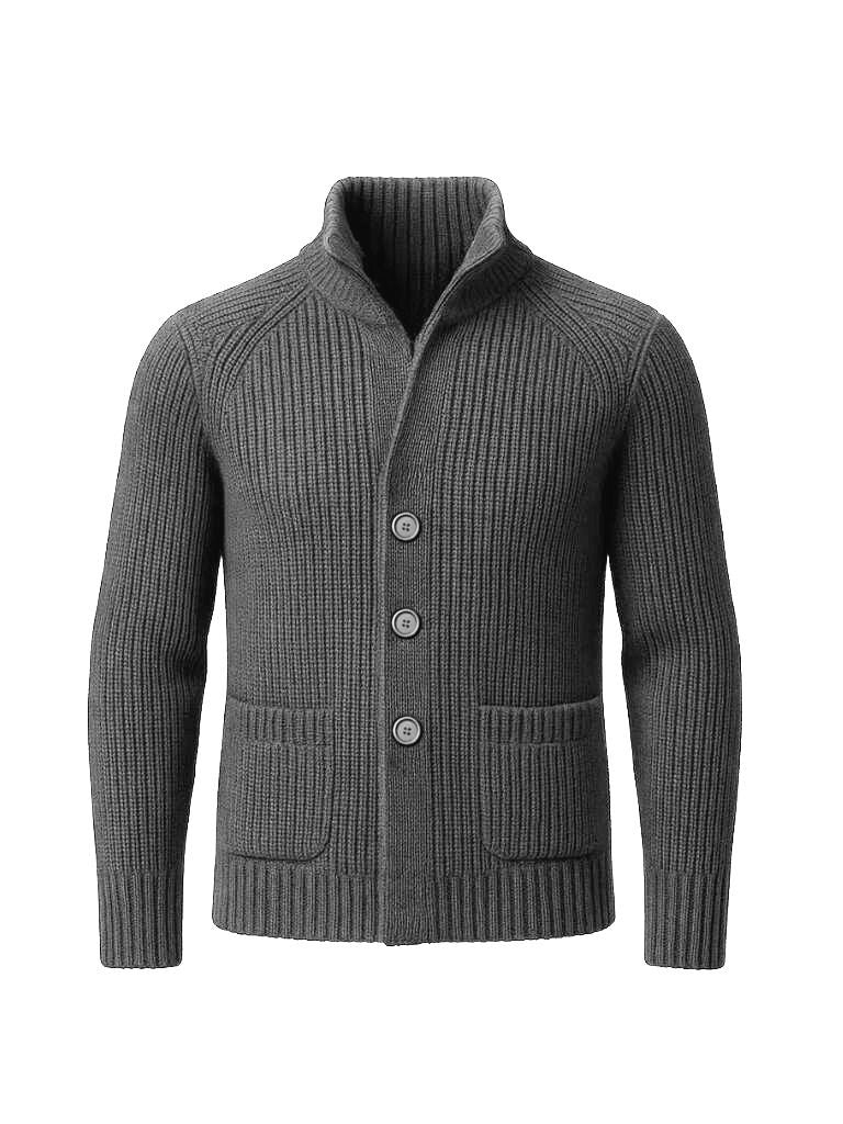 Men’s Knit Sweater – Heritage Botton Casual Everyday Knitwear