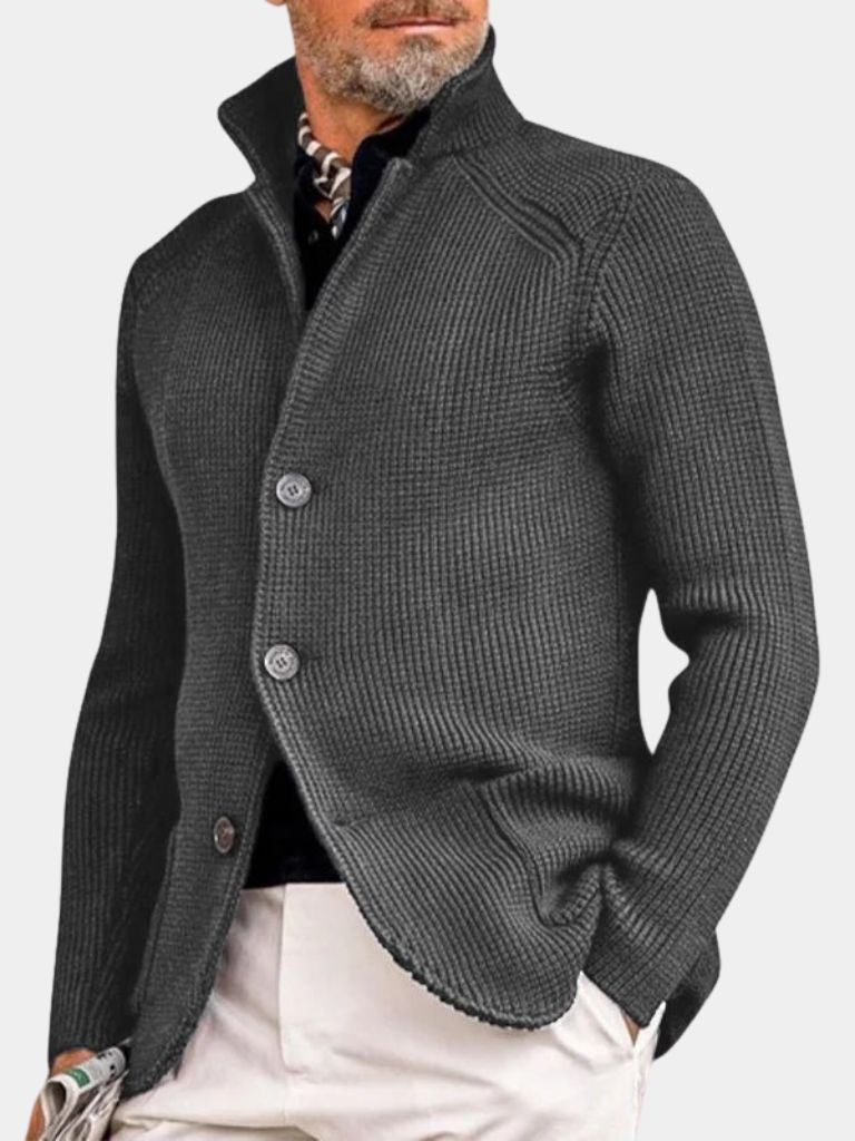 Men’s Knit Sweater – Heritage Botton Casual Everyday Knitwear
