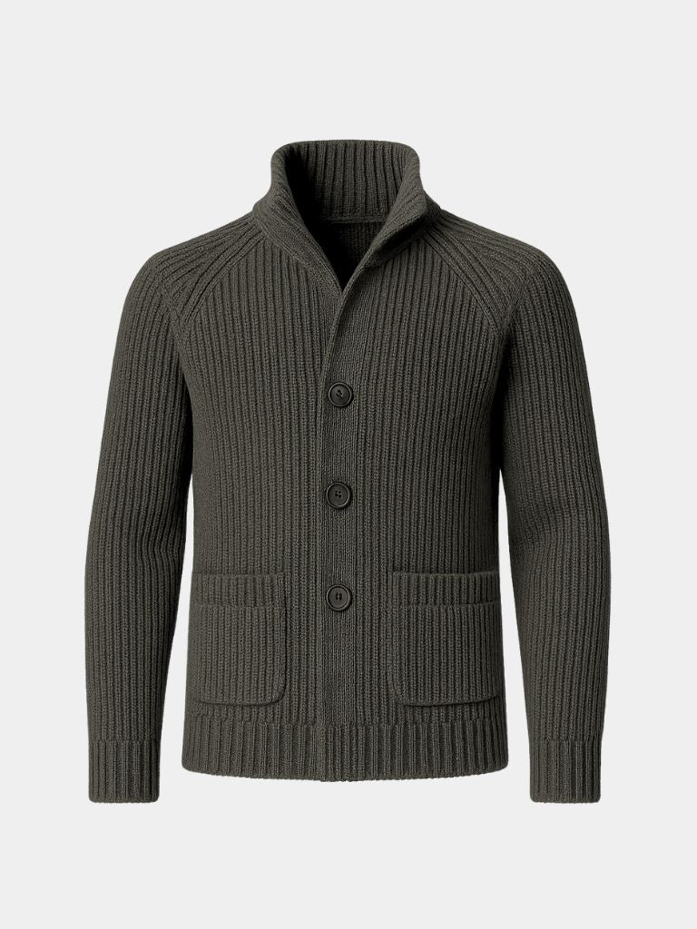 Men’s Knit Sweater – Heritage Botton Casual Everyday Knitwear