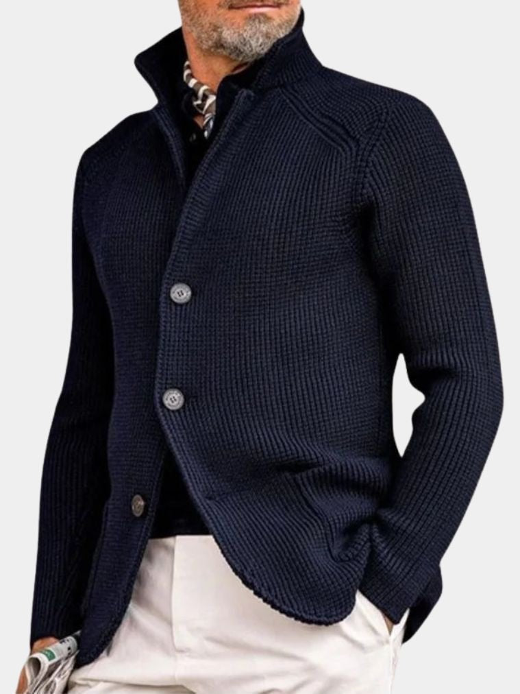 Men’s Knit Sweater – Heritage Botton Casual Everyday Knitwear