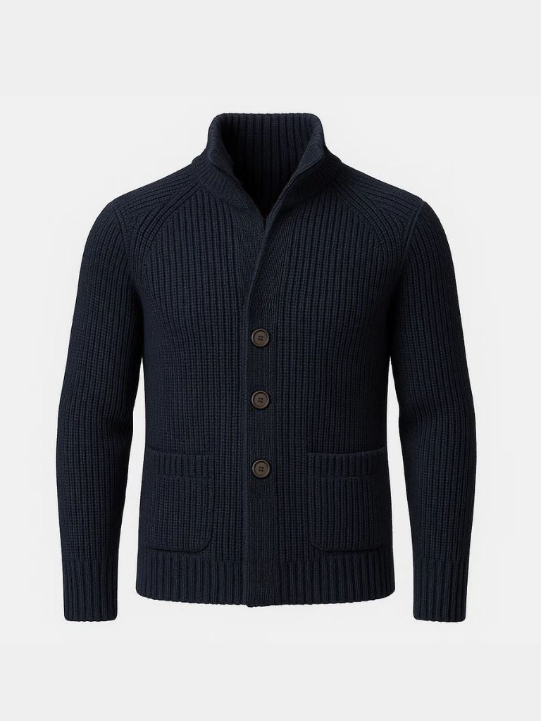 Men’s Knit Sweater – Heritage Botton Casual Everyday Knitwear