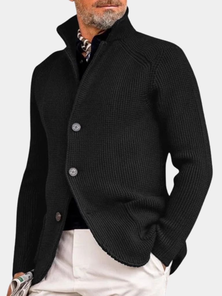 Men’s Knit Sweater – Heritage Botton Casual Everyday Knitwear
