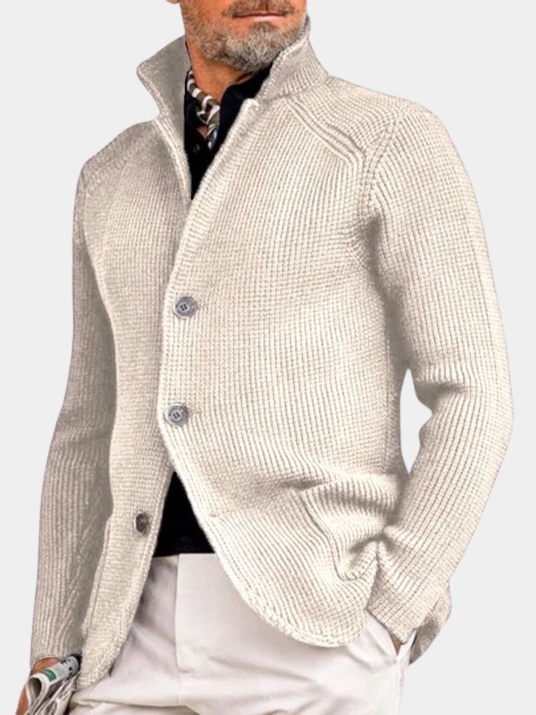 Men’s Knit Sweater – Heritage Botton Casual Everyday Knitwear