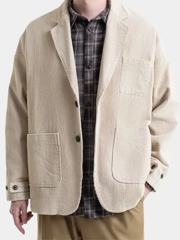 Men’s Corduroy Jacket – Retro Textured Design