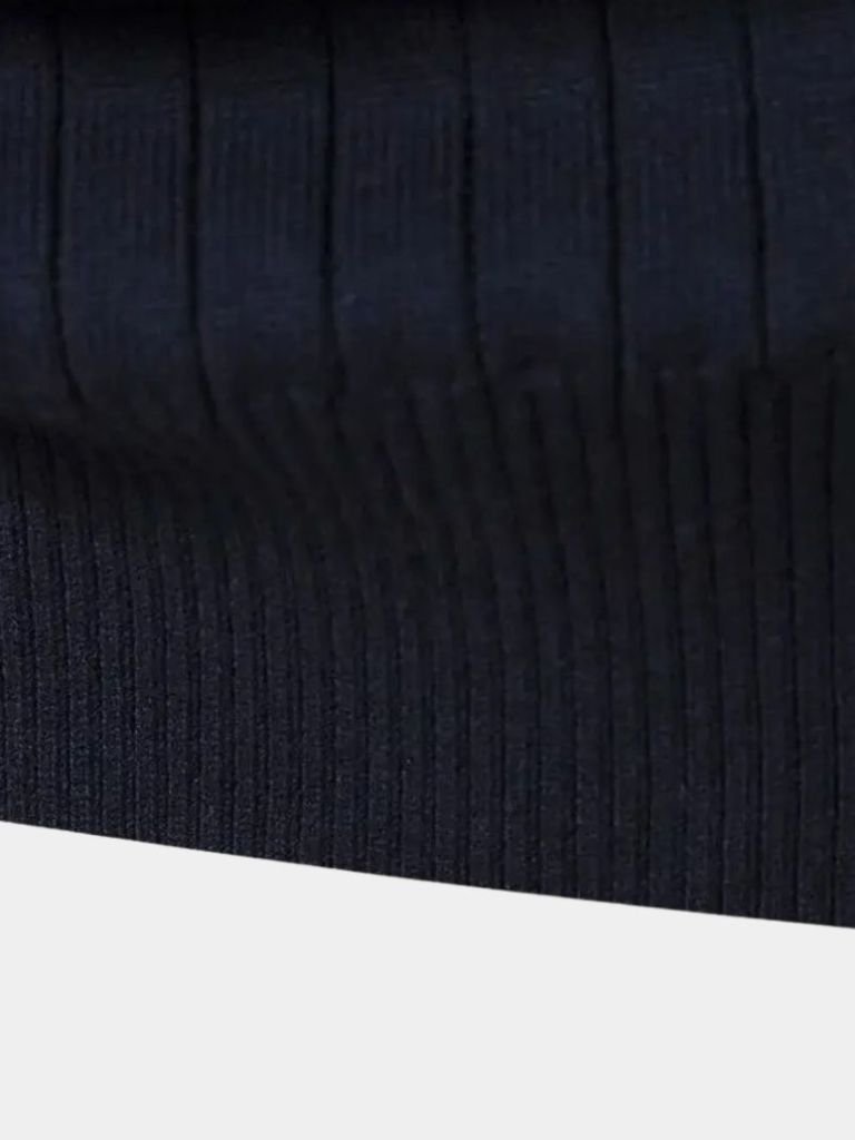 Men’s Knit Sweater – Cotton Vertical Stripes Casual Everyday Knitwear