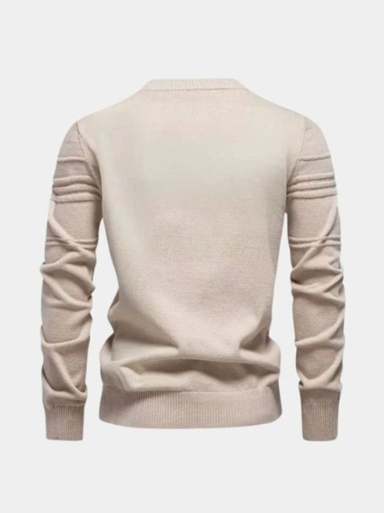 Men’s Knit Sweater – Cotton Knitted Stripped Casual Everyday Knitwear
