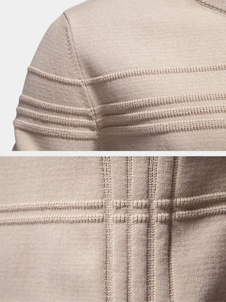 Men’s Knit Sweater – Cotton Knitted Stripped Casual Everyday Knitwear