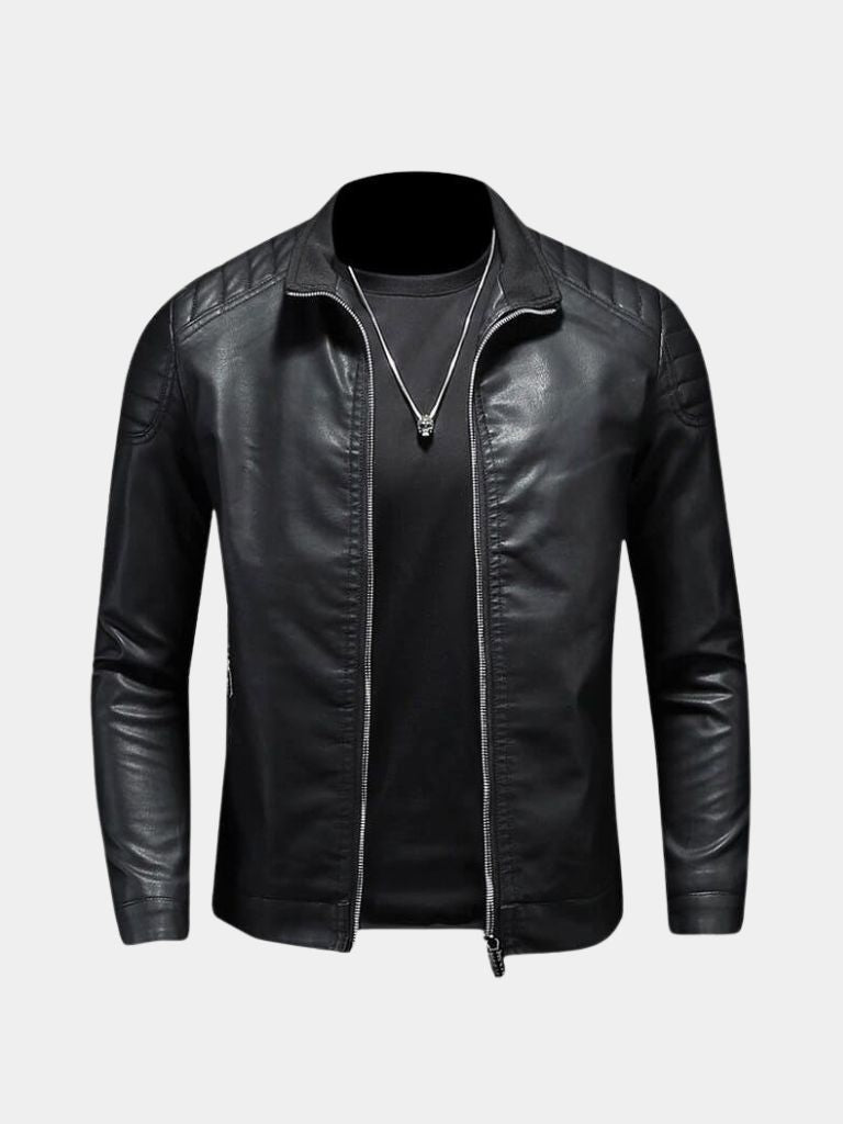 Men’s Leather Jacket – Crusader Classic Moto Style