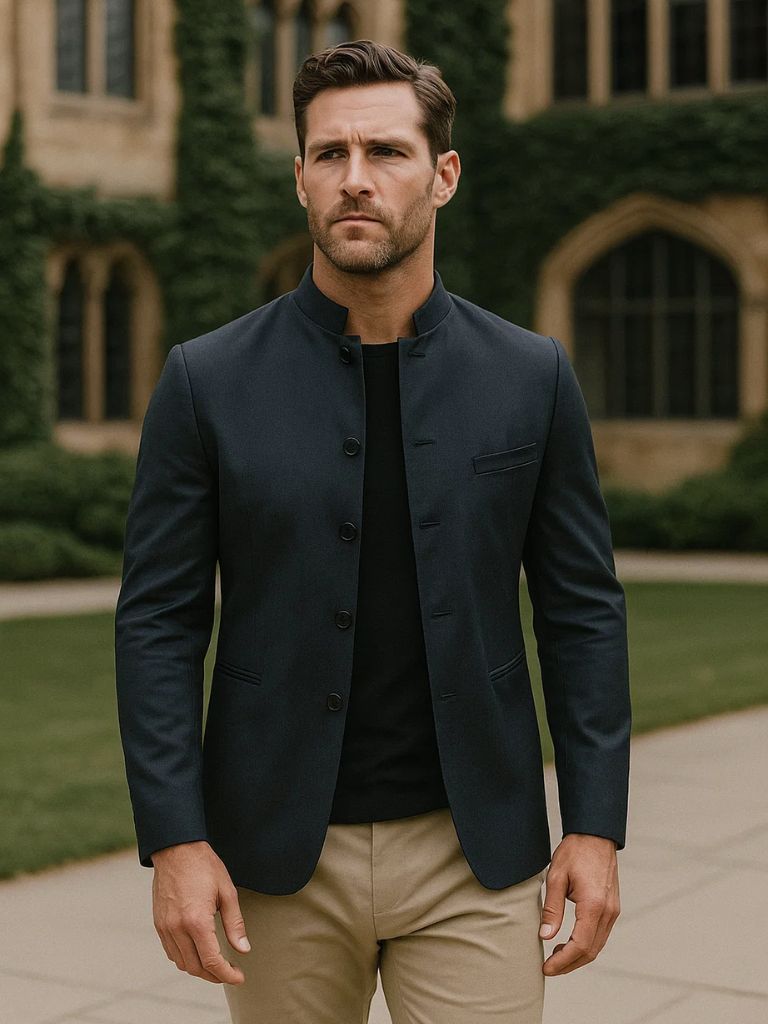 Men’s Jacket – Elegant Collar Modern Everyday Design