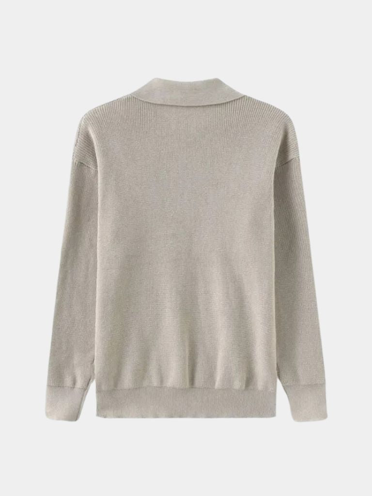 Men’s Knit Sweater – Essential Half Zip Casual Everyday Knitwear