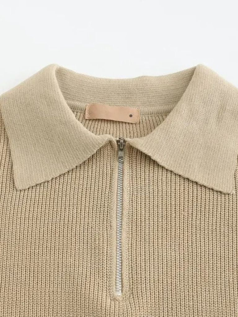 Men’s Knit Sweater – Essential Half Zip Casual Everyday Knitwear