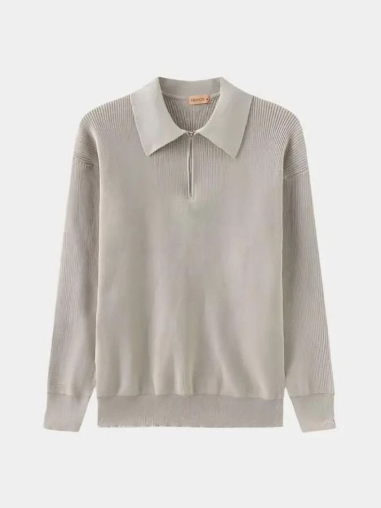 Men’s Knit Sweater – Essential Half Zip Casual Everyday Knitwear
