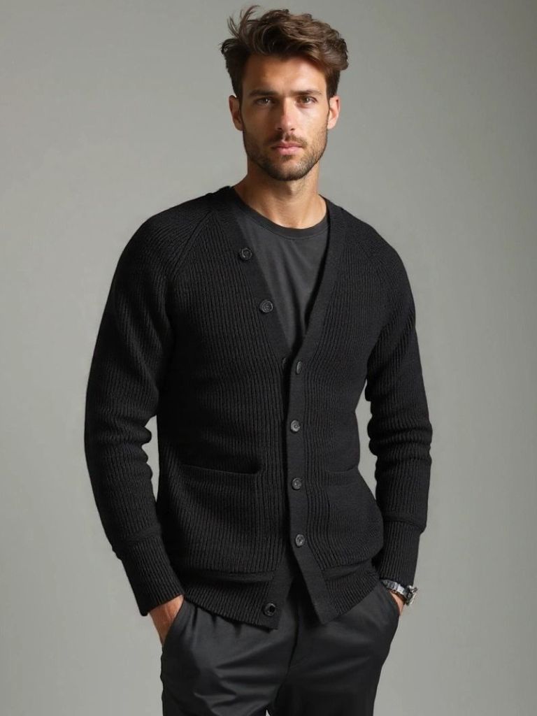 Men’s Cardigan Sweater – Essential Casual Everyday Knitwear