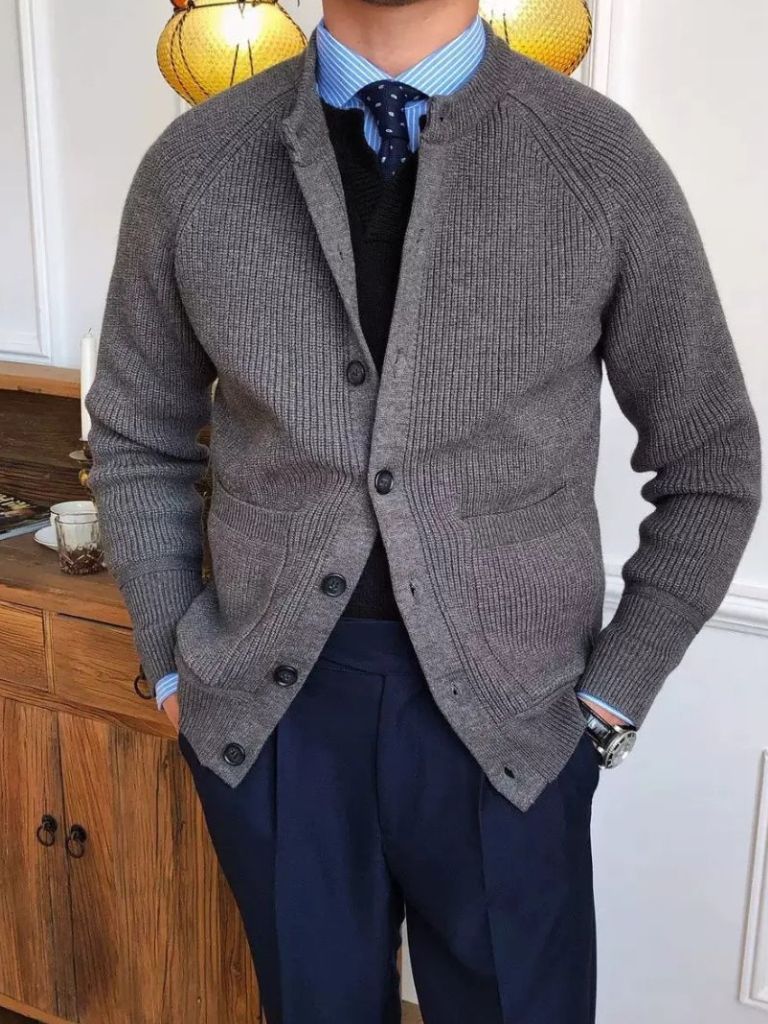 Men’s Cardigan Sweater – Essential Casual Everyday Knitwear